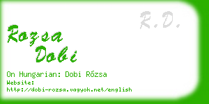 rozsa dobi business card